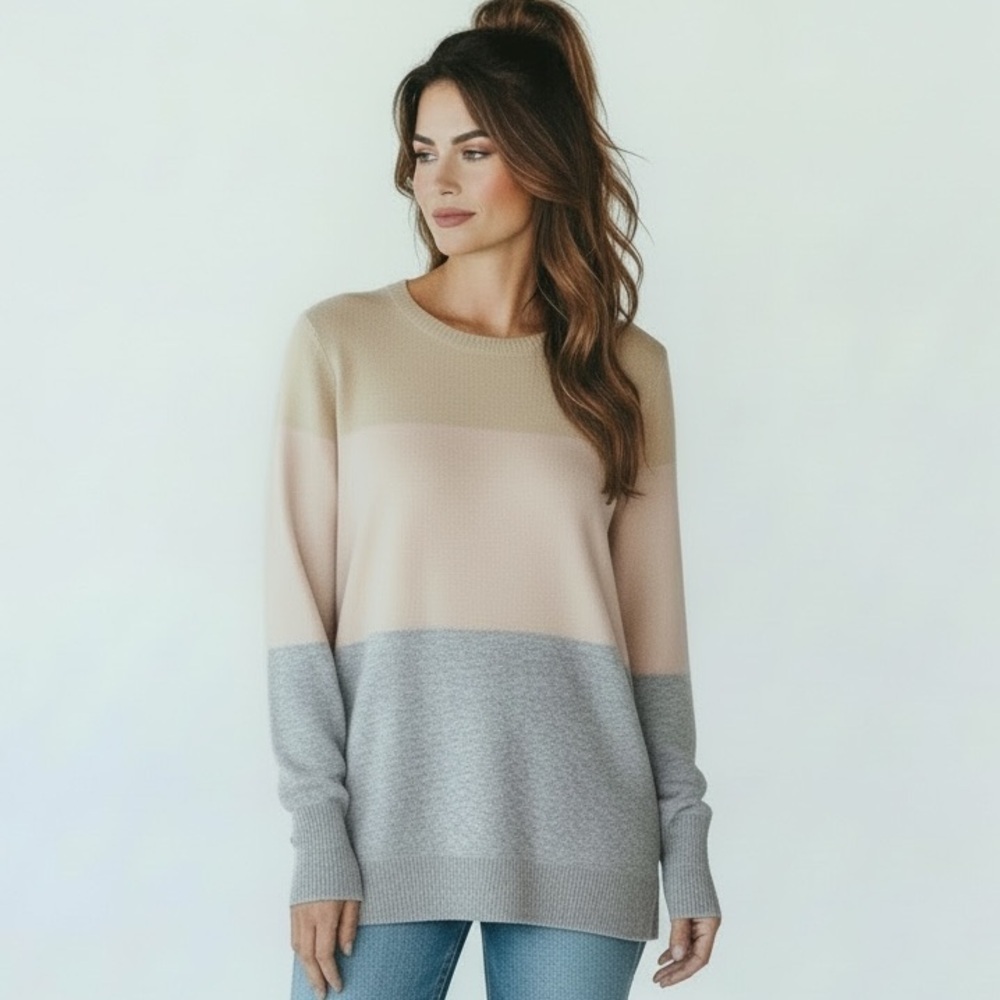 Nanette Lepore Cashmere Colorblock Knit Sweater Women’s Size 1X NWT